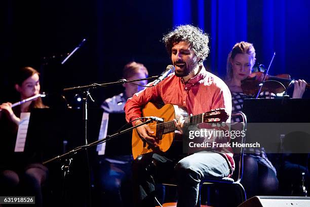 Swedish singer Jose Gonzalez performs live during a concert at the Admiralspalast on January 17, 2017 in Berlin, Germany.