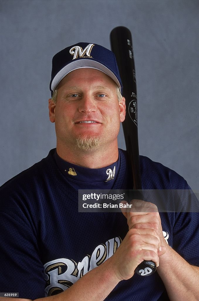 Jeromy Rutledge Jeromy Burnitz of the Milwaukee Brewers poses for a studio portrait ...
