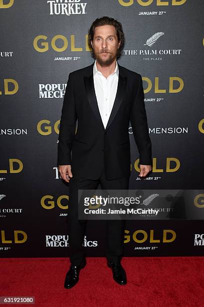 Actor Matthew McConaughey attends The World Premiere of "Gold" hosted by TWC - Dimension with Popular Mechanics, The Palm Court & Wild Turkey Bourbon...