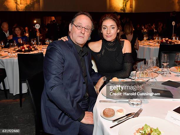 Jean Reno and Zofia Reno attend the IWC Schaffhausen "Decoding the Beauty of Time" Gala Dinner during the launch of the Da Vinci Novelties from the...