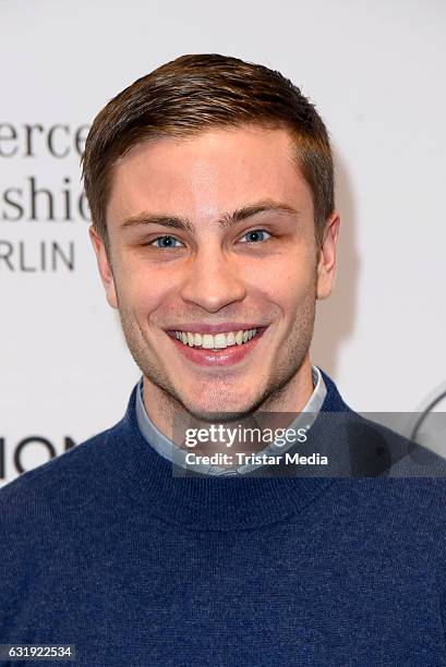 Jannik Schuemann attends the Hien Le show during the Mercedes-Benz Fashion Week Berlin A/W 2017 at Kaufhaus Jandorf on January 17, 2017 in Berlin,...