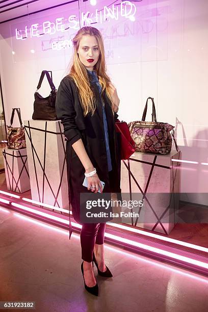 Model Cosima Auermann attends the Liebeskind Berlin housewarming party during the Mercedes-Benz Fashion Week Berlin A/W 2017 at on January 17, 2017...