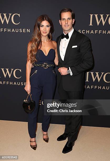 Negin Mirsalehi and Incoming IWC Schaffhausen CEO Christoph Grainger-Herr attend the IWC Schaffhausen "Decoding the Beauty of Time" Gala Dinner...