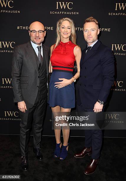 Georges Kern with Storm and Ronan Keating at the IWC booth during the launch of the Da Vinci Novelties from the Swiss luxury watch manufacturer IWC...