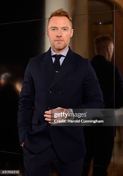 Ronan Keating visits the IWC booth during the launch of the Da Vinci Novelties from the Swiss luxury watch manufacturer IWC Schaffhausen at the Salon...