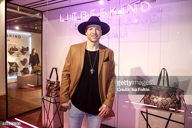 Culcha Candela singer Mateo Jaschik attends the Liebeskind Berlin housewarming party during the Mercedes-Benz Fashion Week Berlin A/W 2017 at on...