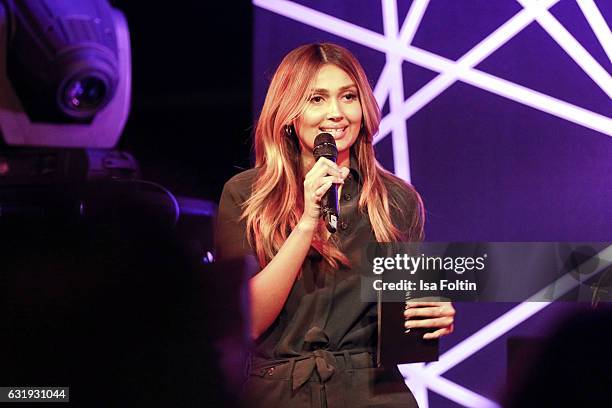 Moderator Wana Limar attends the Liebeskind Berlin housewarming party during the Mercedes-Benz Fashion Week Berlin A/W 2017 at on January 17, 2017 in...