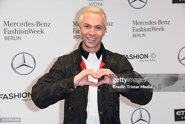 Julian David attends the Riani show during the Mercedes-Benz Fashion Week Berlin A/W 2017 at Kaufhaus Jandorf on January 17, 2017 in Berlin, Germany.