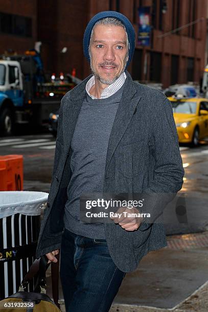 Filmmaker Stephen Gaghan enters the "AOL Build" taping at the AOL Studios on January 17, 2017 in New York City.