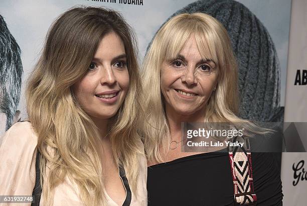 Dalma Maradona and Claudia Villafane attend the 'Nieve Negra' premiere at the Gaumont cinema on January 17, 2017 in Buenos Aires, Argentina.