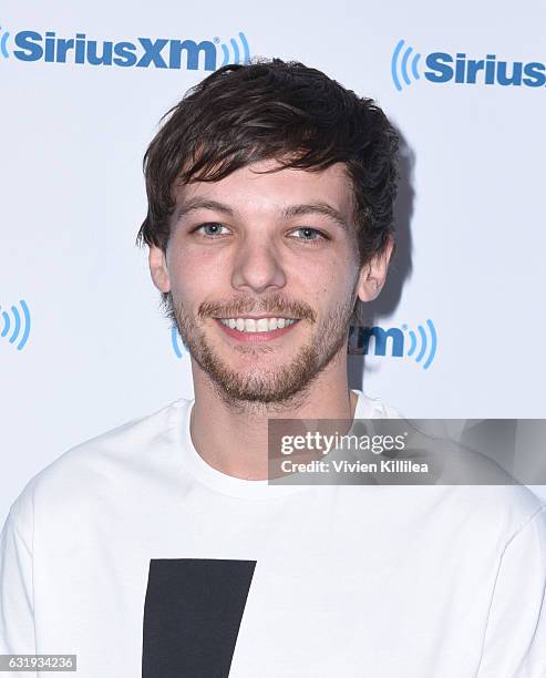 Singer Louis Tomlinson visits the Launch of 'Hits 1 in Hollywood' on SiriusXM Hits 1 at the SiriusXM Los Angeles Studios on January 17, 2017 in Los...