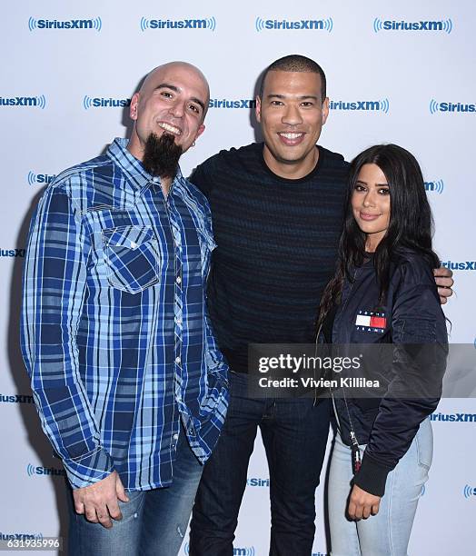 Radio personality Tony Fly, comedian and radio personality Michael Yo and singer and radio personality Symon host the Launch of 'Hits 1 in Hollywood'...