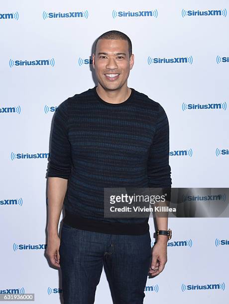 Comedian and radio personality Michael Yo hosts the Launch of 'Hits 1 in Hollywood' on SiriusXM Hits 1 at the SiriusXM Los Angeles Studios on January...