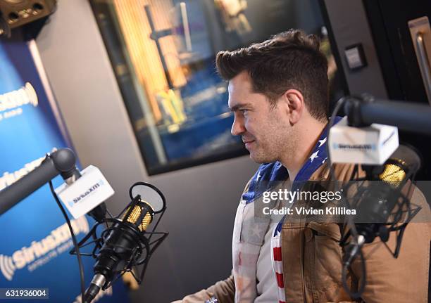 Singer Andy Grammer visits the Launch of 'Hits 1 in Hollywood' on SiriusXM Hits 1 at the SiriusXM Los Angeles Studios on January 17, 2017 in Los...