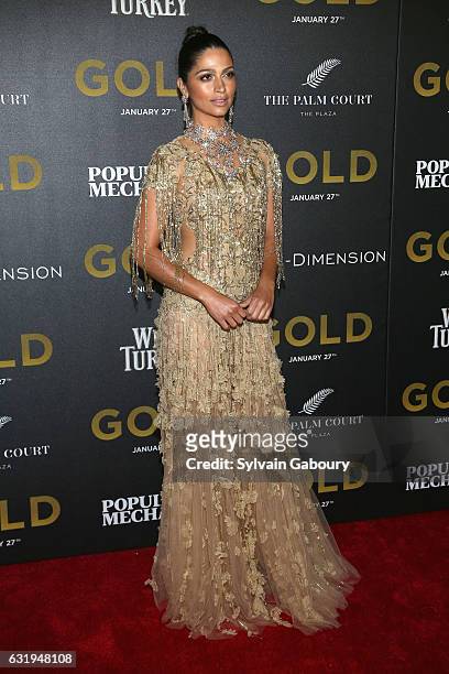 Camila Alves attends TWC-Dimension with Popular Mechanics, The Palm Court & Wild Turkey Bourbon Host the Premiere of "Gold" at AMC Loews Lincoln...