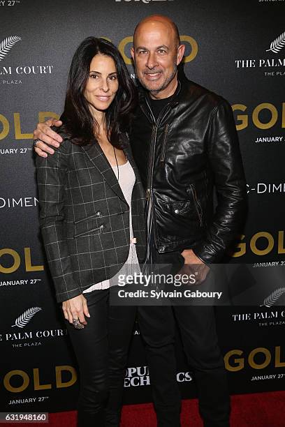 Joyce Varvatos and John Varvatos attend TWC-Dimension with Popular Mechanics, The Palm Court & Wild Turkey Bourbon Host the Premiere of "Gold" at AMC...