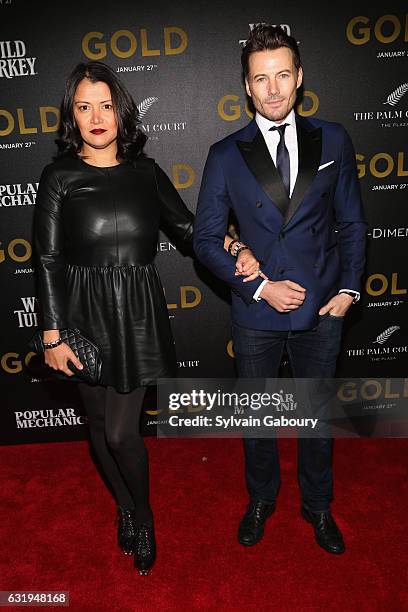 Keytt Lundqvist and Alex Lundqvist attend TWC-Dimension with Popular Mechanics, The Palm Court & Wild Turkey Bourbon Host the Premiere of "Gold" at...