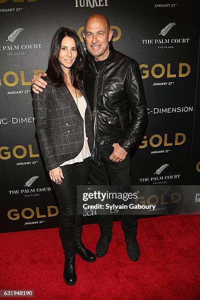 Joyce Varvatos and John Varvatos attend TWC-Dimension with Popular Mechanics, The Palm Court & Wild Turkey Bourbon Host the Premiere of "Gold" at AMC...