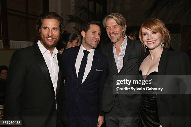 Matthew McConaughey, Edgar Ramirez, Stephen Gaghan and Bryce Dallas Howard attends TWC-Dimension with Popular Mechanics, The Palm Court & Wild Turkey...