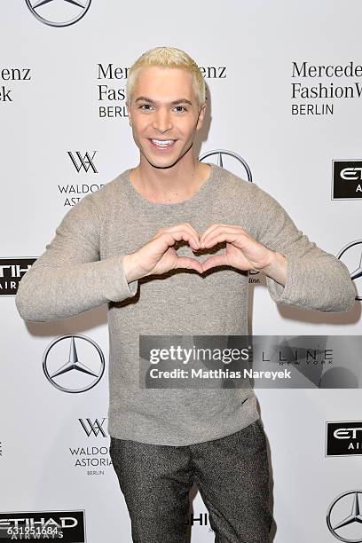 Julian David attends the Sportalm show during the Mercedes-Benz Fashion Week Berlin A/W 2017 at Kaufhaus Jandorf on January 18, 2017 in Berlin,...