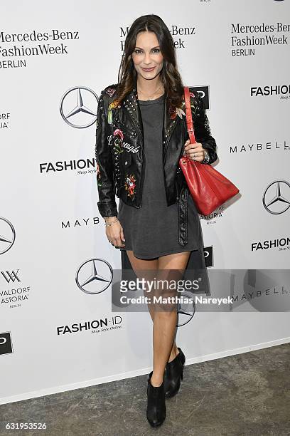 Simone Voss attends the Sportalm show during the Mercedes-Benz Fashion Week Berlin A/W 2017 at Kaufhaus Jandorf on January 18, 2017 in Berlin,...