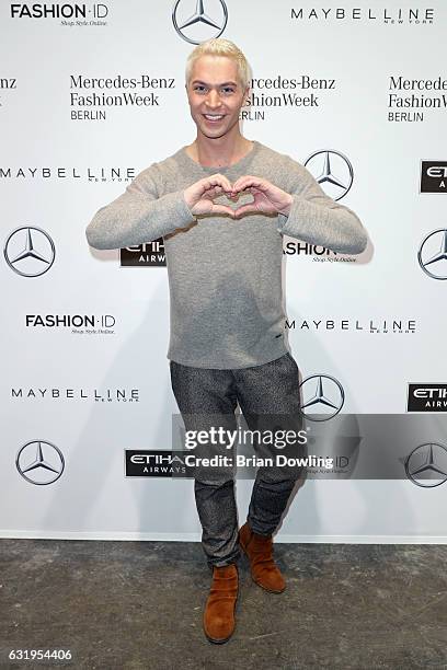 Julian David attends the Sportalm show during the Mercedes-Benz Fashion Week Berlin A/W 2017 at Kaufhaus Jandorf on January 18, 2017 in Berlin,...