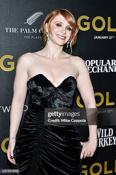 Actress Bryce Dallas Howard attends the world premiere of 'Gold' hosted by TWC - Dimension with Popular Mechanics, The Palm Court & Wild Turkey...