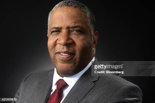 Portrait of American businessman and investor Robert F Smith, chairman and CEO of Vista Equity Partners LLC, poses for a photograph during the World...