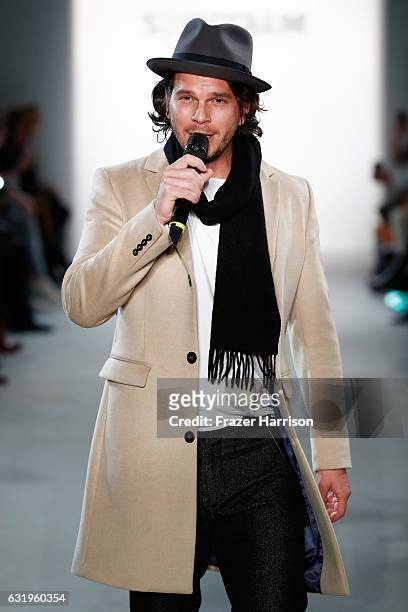 Ro Bergmann hosts the Sportalm show during the Mercedes-Benz Fashion Week Berlin A/W 2017 at Kaufhaus Jandorf on January 18, 2017 in Berlin, Germany.