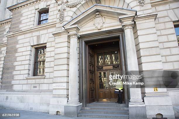 Revenue and Customs on Whitehall in London, England, United Kingdom. HM Revenue & Customs also known as HMRC is in charge of all elelments of tax and...