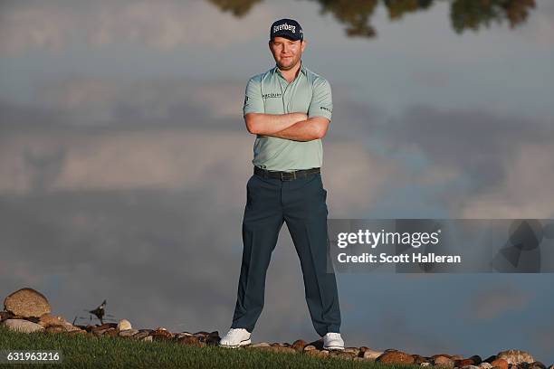 Portrait of Branden Grace of South Africa during the pro-am prior to the start of the Abu Dhabi HSBC Championship at Abu Dhabi Golf Club on January...