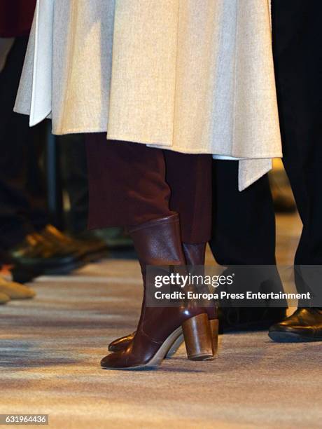 Queen Letizia of Spain attends FITUR International Tourism Fair opening at Ifema on January 18, 2017 in Madrid, Spain.