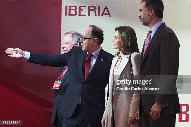 King Felipe VI of Spain and Queen Letizia of Spain attend the FITUR International Tourism Fair opening at Ifema on January 18, 2017 in Madrid, Spain.