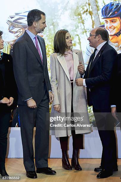 King Felipe VI of Spain and Queen Letizia of Spain attend the FITUR International Tourism Fair opening at Ifema on January 18, 2017 in Madrid, Spain.