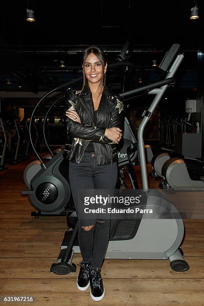 Cristina Pedroche presents McFIT Gym at Nuevos Ministerios Station on January 18, 2017 in Madrid, Spain.