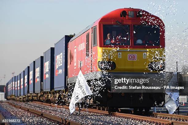 69 The First Freight Train From China Arrives In The Uk Stock Photos ...