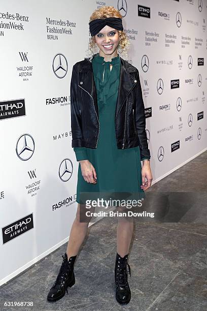 Taynara Joy Silva Wolf attends the Rebekka Ruetz show during the Mercedes-Benz Fashion Week Berlin A/W 2017 at Kaufhaus Jandorf on January 18, 2017...