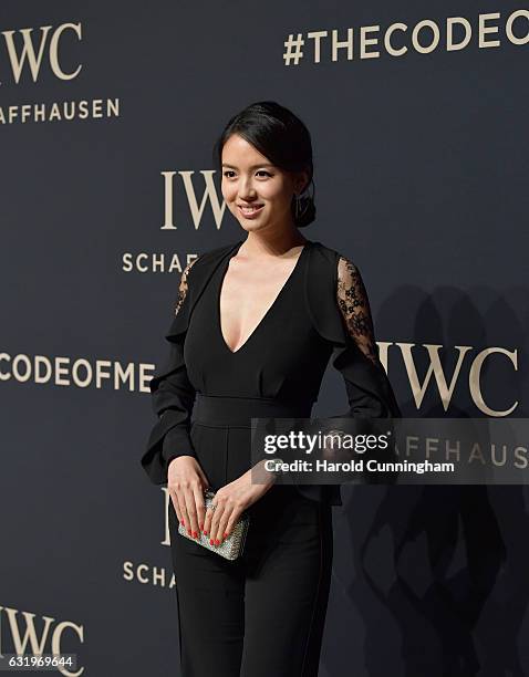 Zhang Zilin attends the IWC Schaffhausen "Decoding the Beauty of Time" Gala Dinner during the launch of the Da Vinci Novelties from the Swiss luxury...