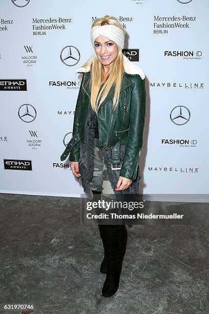 Shirin Tabatabai attends the Rebekka Ruetz show during the Mercedes-Benz Fashion Week Berlin A/W 2017 at Kaufhaus Jandorf on January 18, 2017 in...