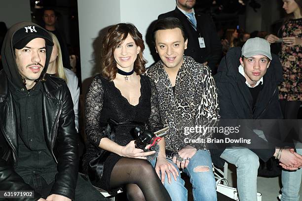 Alexander Horn, Isabell Horn and Julian F.M. Stoeckel attend the Rebekka Ruetz show during the Mercedes-Benz Fashion Week Berlin A/W 2017 at Kaufhaus...