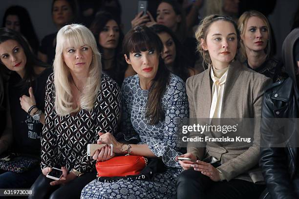 Anne-Catrin Maerzke and Alexanda Polzin attend the Rebekka Ruetz show during the Mercedes-Benz Fashion Week Berlin A/W 2017 at Kaufhaus Jandorf on...