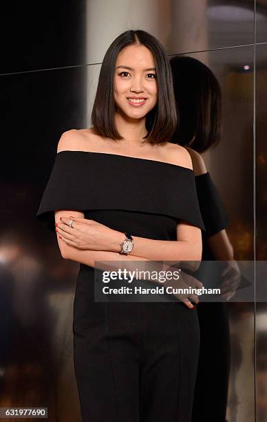 Zhang Zilin visits the IWC booth during the launch of the Da Vinci Novelties from the Swiss luxury watch manufacturer IWC Schaffhausen at the Salon...