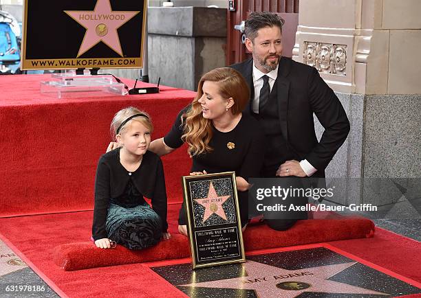 Actress Amy Adams, husband Darren Le Gallo and daughter Aviana Olea Le Gallo attend the ceremony honoring Amy Adams with star on the Hollywood Walk...