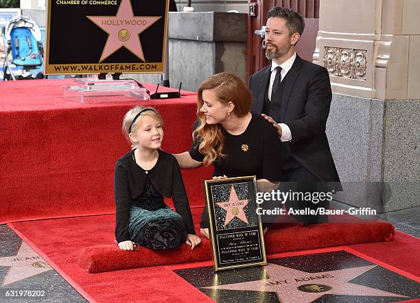 Actress Amy Adams, husband Darren Le Gallo and daughter Aviana Olea Le Gallo attend the ceremony honoring Amy Adams with star on the Hollywood Walk...