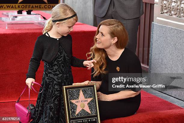 Actress Amy Adams and daughter Aviana Olea Le Gallo attend the ceremony honoring Amy Adams with star on the Hollywood Walk of Fame on January 11,...