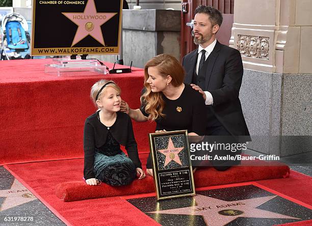 Actress Amy Adams, husband Darren Le Gallo and daughter Aviana Olea Le Gallo attend the ceremony honoring Amy Adams with star on the Hollywood Walk...