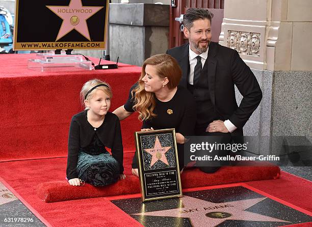 Actress Amy Adams, husband Darren Le Gallo and daughter Aviana Olea Le Gallo attend the ceremony honoring Amy Adams with star on the Hollywood Walk...