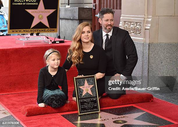 Actress Amy Adams, husband Darren Le Gallo and daughter Aviana Olea Le Gallo attend the ceremony honoring Amy Adams with star on the Hollywood Walk...