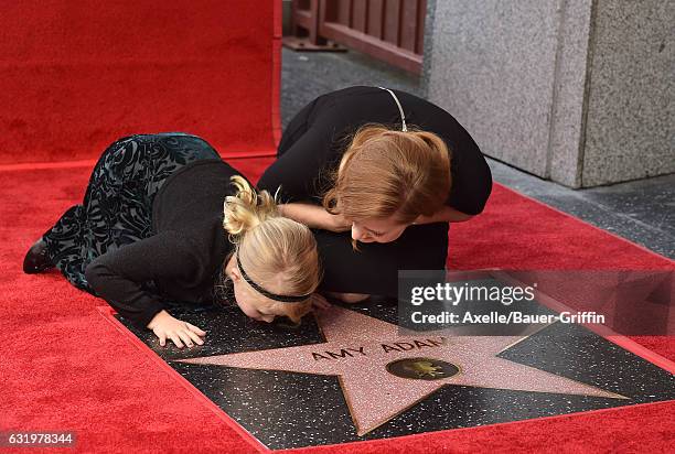 Actress Amy Adams and daughter Aviana Olea Le Gallo attend the ceremony honoring Amy Adams with star on the Hollywood Walk of Fame on January 11,...