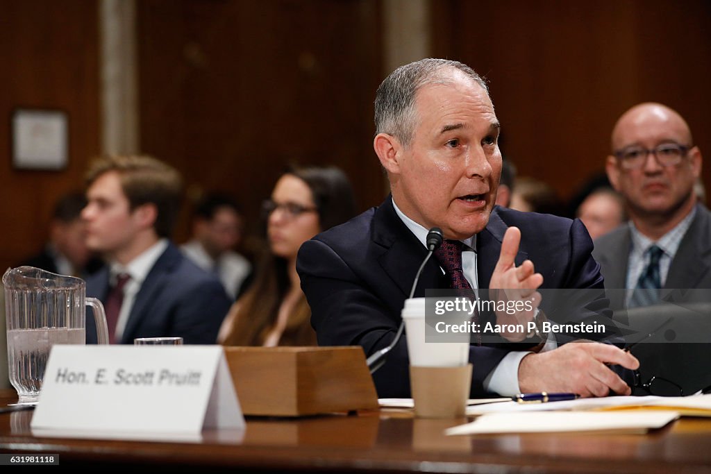 Senate Holds Confirmation Hearing For Scott Pruitt To Become EPA Administrator